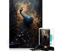 Puzzle Paon Mythique Aventure 1000 Pièces Cadeau pour Adultes Jeu de Réflexion Jeu de Partage Découpe Soignée Surprise d'anniversaire (38x26cm)