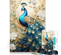 Puzzle Paon Mythique pour Adolescents 1000 Pièces Jeu de Réflexion Loisirs Amusant Découpe Premium Cadeau Bienveillant (50x75cm)