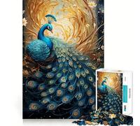 Puzzle Paon Mythique pour Adolescents 1000 Pièces Jeu de Réflexion Loisirs Amusant Découpe Premium Cadeau Bienveillant (50x75cm)