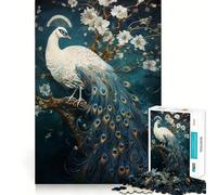 Puzzle Paon Mythique pour Adolescents 1000 Pièces Stimule la Mémoire Détente et Amusement Assemblage Motif Cadeau Exquis (50x75cm)
