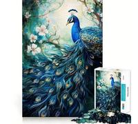 Puzzle Paon Mythique pour Adultes, 1000 Pièces, Jeu de Réflexion, Soulagement des Tensions, Design à Assembler, Joli Cadeau (38x26cm)