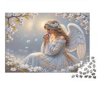 Puzzle Papier 1000 Pièces Ange Élégant pour Adultes Éducatif Décor Mural Thème Ange Cadeau 70x50cm/1000pcs
