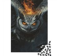 Puzzle Papier 1000 Pièces avec Owl of Fire and Fury, 52x38cm/1000pcs