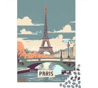 Puzzle Papier 1000 Pièces avec Paris, 52x38cm/1000pcs | Pour les jours libres de décembre : ce puzzle 1000 pièces pour adultes convient aux journées calmes autour de Noël.