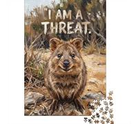 Puzzle Papier 1000 Pièces, Funny Quokka I Am A Threat, 38x26cm/1000pcs