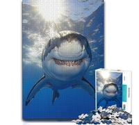 Puzzle Papier Great White Shark Underwater 1000pcs (52x38cm) avec Motif | Un puzzle papier classique les dimanches au calme, pour rester concentré.