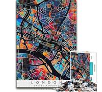 Puzzle Papier pour Adultes 1000pcs (70x50cm) Abstract London Map | Un défi puzzle de début d’année pendant les w nds de janvier, pour progresser pièce après pièce.