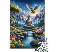 Puzzle Papier Zen Bouddha 1000 Pièces Adultes Paysage Montagne Éducatif Puzzle Papier Relaxation Déco Murale 70x50cm/1000pcs