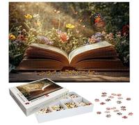 Puzzle Papillon 1000 Pièces Adultes, Puzzle 1000 Pièces pour Adultes et Enfants à Partir de 14 Ans, Livre Puzzles Bois de Qualité Supérieure avec Une Boîte d'emballage Exquise, Cadeaux de Noël H-3698