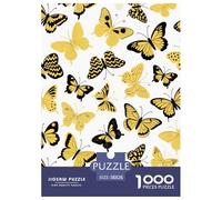 Puzzle Papillon 1000 Pièces pour Adultes Et Enfants, Défi Cérébral Et Jeu Complexe, Puzzle Jaune et Noir, DéCoration, Cadeau Anniversaire 38x26cm/1000pcs