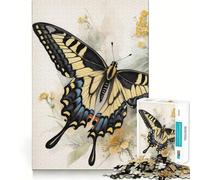 Puzzle Papillon Aquarelle 1000 pièces,Jeu cognitif Amusant,découpe de Haute précision,Cadeau Unique pour soulager Le Stress (38x52cm)
