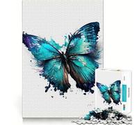 Puzzle Papillon Aquarelle pour Adolescents 1000 pièces Stimule l'esprit Amusant Découpe Nette Composants Robustes Activité de Groupe réconfortante (38x26cm)