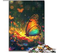 Puzzle Papillon coloré et Joyeux pour Adultes, 1000 pièces, Jeu Stimulant et Familial avec Affiche et fiche de Questions-réponses Assorties (50x75cm)