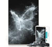 Puzzle Papillon Fantôme Blanc 1000 Pièces pour Adolescents Jeu de Concentration Découpe de Précision Bords Lisses Cadeau de Noël Idéal (50x75cm)