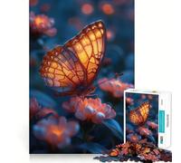 Puzzle Papillon Néon pour Adolescents 1000 Pièces Jeu de Réflexion Anti-Stress Découpe Premium Cadeau Exceptionnel (50x75cm)