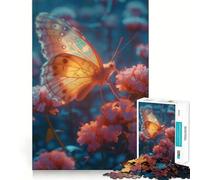 Puzzle Papillon néon pour Adultes 1000 pièces, Jeu de logique et de Stimulation, Anti-anxiété, découpe précise, Cadeau élégant (38x52cm)