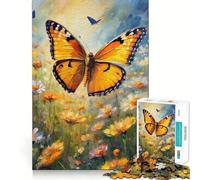 Puzzle Papillon Orange pour Adolescents, 1000 pièces, Jeu Intelligent à Partager en Famille, Motif à Assembler, Cadeau du Père Noël (50x75cm)