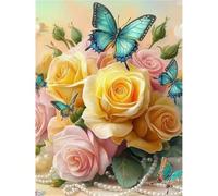 Puzzle Papillon Rose Jaune de 120 Pièces pour Adultes, Puzzles 120 pièces Adultes, Jigsaw Puzzle d'art pour Défi, Puzzles Coloré à Faire soi-même pour la Décoration de la Maison