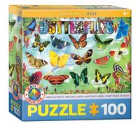 Puzzle - Papillons De Jardin - 100 Pièces