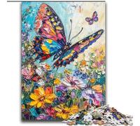Puzzle Papillons sur Fleurs pour Adolescents, Jeu de Puzzles, Jouets de Jeu, Décoration Murale, Cadeaux d'anniversaire et de Noël Uniques (70x100cm)