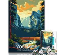Puzzle Parc National de Yosemite pour Adultes 1000 Pièces, Jeu de Rigueur et de Jeu en Famille, Idéal comme Cadeau pour Toute la Famille 50x75cm