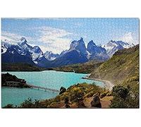 Puzzle Parc National Torres Del Paine Patagonie Chili pour Adultes 500 pièces en Bois Cadeau Souvenir de Voyage 52 x 38 cm