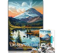 Puzzle Parc National volcanique de Lassen pour Adultes 1000 pièces, Jeu Familial Anti-Stress, défi Difficile, Superbes Cadeaux et Jouets 50x75cm