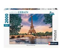 Nathan Puzzle 2000 pièces – Paris au fil de l'eau – Encastrement parfait – Collection Urbain 87884