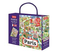 Puzzle - Paris - livre + puzzle 140 pieces - Irena Trevisan - Sassi - Jeux livres objets