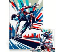 Puzzle Parkour WPAP Coloré 1000 Pièces pour Adultes Jeu de Réflexion et Détente Cadeau Premium Sharp Edge (50x75cm)