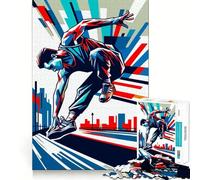 Puzzle Parkour WPAP coloré de 1000 pièces pour Adolescents développement de la mémoire, Design apaisant et Amusant, Assemblage, Cadeau élégant (38x26cm)