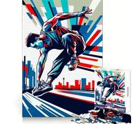 Puzzle Parkour WPAP coloré de 1000 pièces pour Adolescents développement de la mémoire, Design apaisant et Amusant, Assemblage, Cadeau élégant (38x26cm)