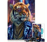 Puzzle Party Tiger 1000 pièces pour Adolescents, Jouet de réflexion Intelligent, Loisirs faciles, découpe précise, Cadeau Incroyable (38x26cm)