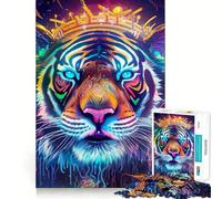 Puzzle Party Tiger 1000 pièces pour Adultes, Jeu cérébral Relaxant, Bords tranchants, Cadeau de qualité supérieure (38x26cm)