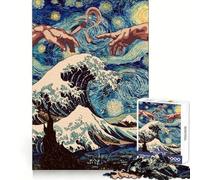 Puzzle Pass Joint Nuit étoilée pour Adolescents 1000 pièces Développement de la mémoire Design Calme et Relaxant Cadeau Classique à Assembler (38x52cm)
