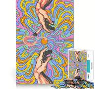 Puzzle Pass Joints Hands of God 1000 pièces pour Adultes pour améliorer sa mémoire et se détendre Décoration Murale Sharp Cut (50x75cm)