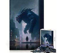 Puzzle Passif Kaiju pour Adultes, 1000 pièces, Jeu d'exercice Mental, Divertissement d'intérieur, découpe de précision, Cadeau de Vacances (38x52cm)
