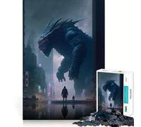 Puzzle Passif Kaiju pour Adultes, 1000 pièces, Jeu d'exercice Mental, Divertissement d'intérieur, découpe de précision, Cadeau de Vacances (38x52cm)