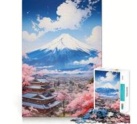 Puzzle Pastel Fuji pour Adolescents 1000 pièces, Jeu de logique Fine, Doux et Relaxant, Bords Nets, Cadeau de qualité supérieure (38x52cm)