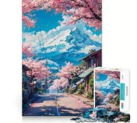 Puzzle Pastel Fuji pour Adolescents, 1000 pièces, Jeu de logique Robuste, Silencieux et aux Bords Nets, Cadeau élégant (50x75cm)