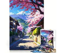 Puzzle Pastel Fuji pour Adolescents, 1000 pièces, Jeu de logique Solide, Plaisir partagé, Bords Nets, Joli Cadeau (38x26cm)