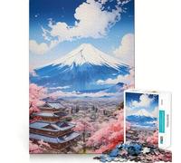 Puzzle Pastel Fuji pour Adolescents, 1000 pièces, pour stimuler la mémoire, se détendre et s'amuser Un Cadeau Exquis (38x26cm)
