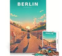 Puzzle Pastel Silence au Mur de Berlin pour Adolescents, 1000 pièces, Jeu de logique et d'habileté, découpe précise, Cadeau de Noël (38x26cm)