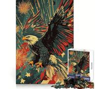 Puzzle Patriotique Aigle à tête Blanche pour Adultes 1000 pièces Jeu de logique Solide Jeu apaisant Bords Nets Cadeau Artistique (38x26cm)