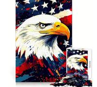 Puzzle Patriotique American Eagle 1000 pièces pour Adolescents, idéal pour développer la mémoire, Les compétences de mémorisation, Les Moments de détente, Bords Nets, Cadeau de Vacances (38x52cm)