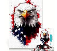 Puzzle Patriotique American Eagle pour Adultes,1000 pièces,Jeu Stimulant l'esprit,découpe Nette,alignement Parfait,activité de Partage pour Les Proches (38x26cm)