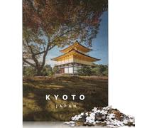 Puzzle Pavillon d'or de Kyoto, Puzzle rectangulaire en Papier, 1 000 pièces (38 x 26 cm), idéal pour Les Cadeaux de Noël des garçons ou des Filles.