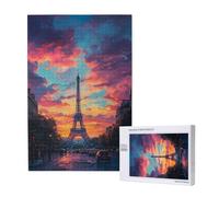 Puzzle Paysage 300 Pièces Adultes, Puzzles Classiques Art Paris avec Boîte d'emballage et Photos de Référence, Relaxation/Soulagement du Stress/Jeux Amusants, DIY Creatif Cadeau pour Femme 2T-1728