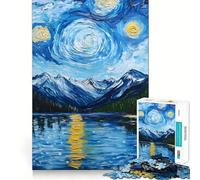 Puzzle Paysage Ciel étoilé pour Adolescents, 1000 pièces, Jeu de logique Transparent, Divertissement paisible, découpe Parfaite, Surprise chaleureuse 50x75cm