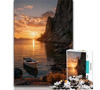 Puzzle Paysage Coucher de Soleil 1000 Pièces pour Adultes et Ados, Séjournez chez Vous avec des Pièces de Formes Aléatoires Entièrement Emboîtables (50x75cm)